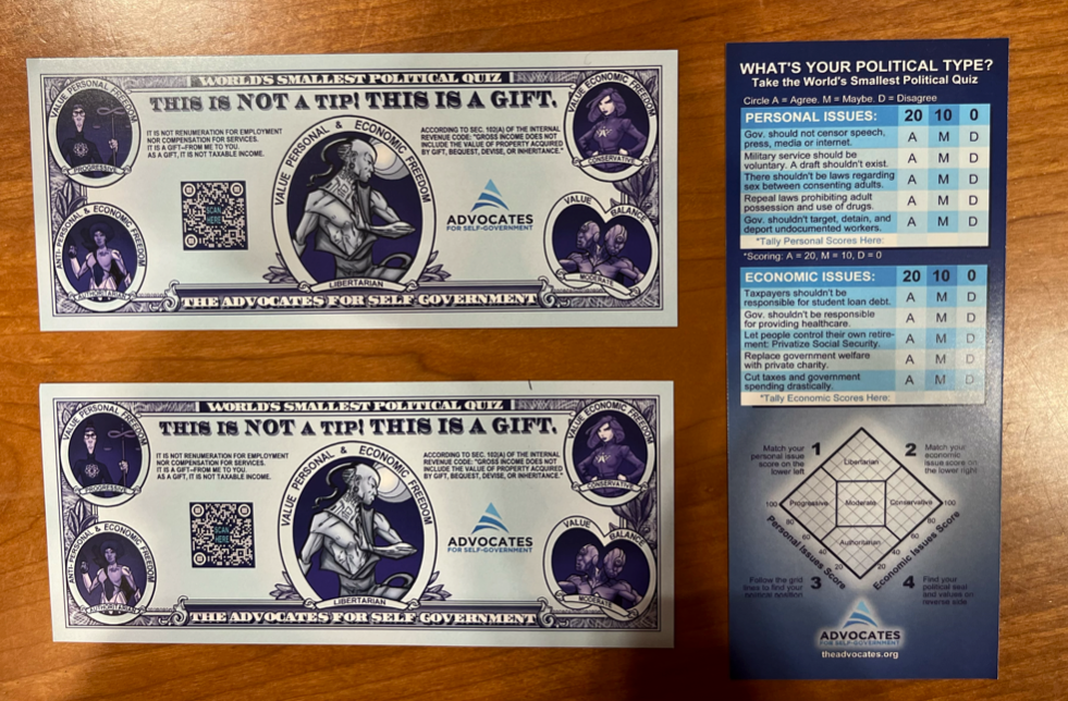 NEW! "This is not a TIP" Quiz (tip cards for servers) Advocates for