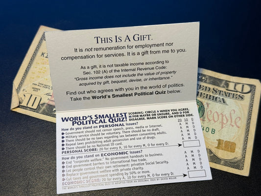 Classic "This is not a TIP" Quiz (tip cards for servers)